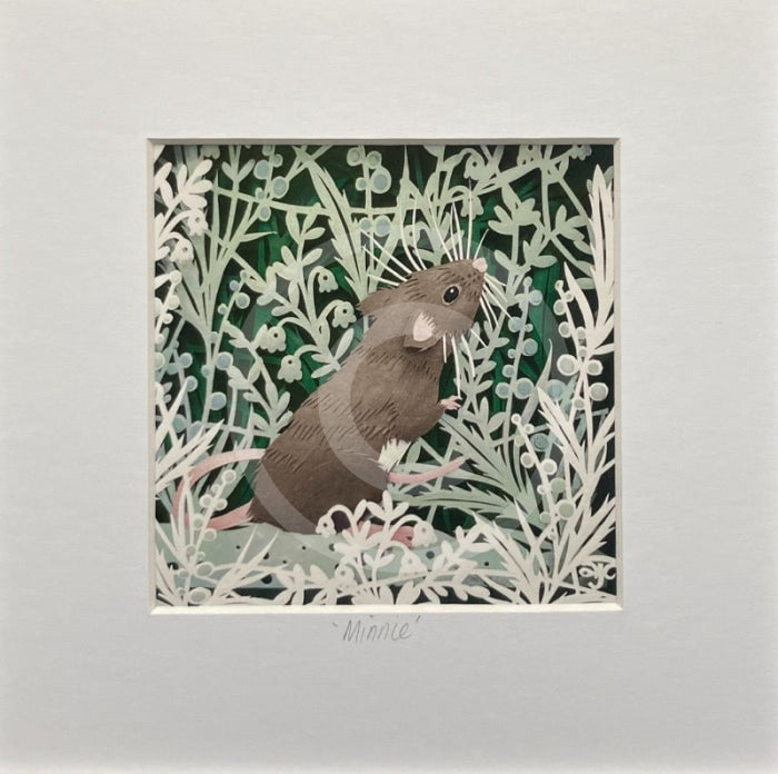 Minnie, Laser Cut Print by Anna Cook
