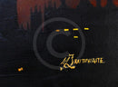 Mocha Skies, Westminster, London by Mark Braithwaite (close up of artists signature)