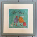 Moments of Wonder – Blue Skies | Sam Toft Exclusive Print - Framed in Nordic Blue (C)- Framed to order when print