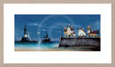 Moonlighting, LIMITED EDITION Night Scene Print by Gary Walton - Framed in Whitewashed Oak - ships from Publisher