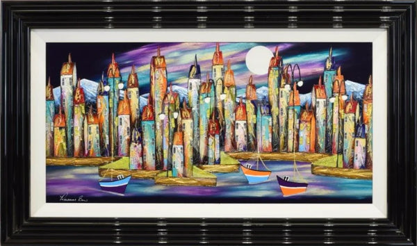 Moonlit Dreams (18x36”) ORIGINAL PAINTING by Rozanne Bell