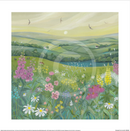 Morning Light, Floral Landscape Print by Julia Crossland