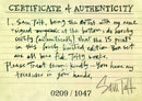 Certificate from Sam Toft’s ’There and Back Again’ Limited Edition Box Set 