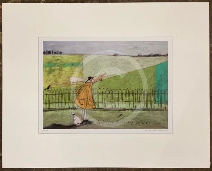 Mounted Print from Sam Toft’s ’There and Back Again’ Limited Edition Box Set SECONDARY MARKET (GB) Lets Take the Bus to
