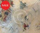 My England Scrapbook Ii - Original Mixed Media Painting By Eva Alexander Embellished With Postage