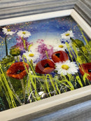 Mystic Wildflower Meadow (10x10") ORIGINAL PAINTING by Rozanne Bell