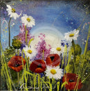Mystic Wildflower Meadow (10x10") ORIGINAL PAINTING by Rozanne Bell