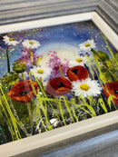 Mystic Wildflower Meadow (10x10") ORIGINAL PAINTING by Rozanne Bell