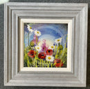 Mystic Wildflower Meadow (10x10") ORIGINAL PAINTING by Rozanne Bell