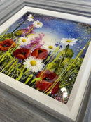 Mystic Wildflower Meadow (10x10") ORIGINAL PAINTING by Rozanne Bell