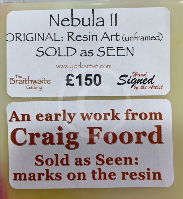 Nebula Ii By Craig Foord Original Resin Art (Unframed) Original Artwork