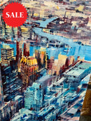 New York, New York (24x24”) ORIGINAL PAINTING by Gary Sams - unframed detail 