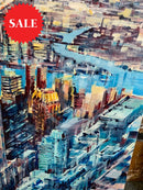 New York, New York (24x24”) ORIGINAL PAINTING by Gary Sams - unframed detail 