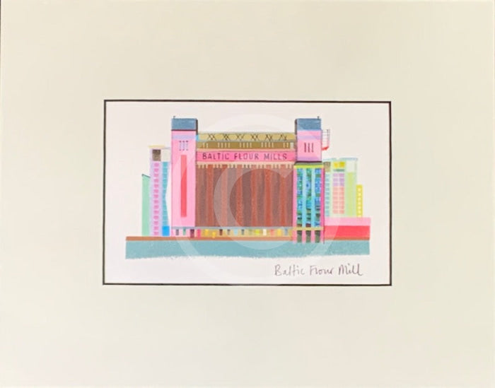 Newcastle, The Baltic Flour Mill Print by Ilona Drew