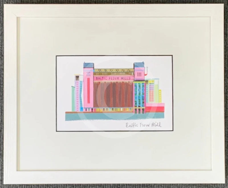 Newcastle, The Baltic Flour Mill Print by Ilona Drew