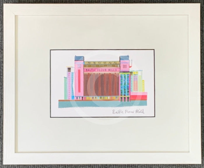 Newcastle, The Baltic Flour Mill Print by Ilona Drew