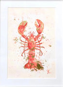 Oceanic Lobster - limited edition with gold leaf by Janine Lees