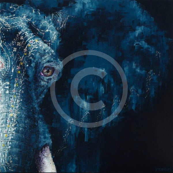 On The Edge, Elephants Print by Amanda Stratford 