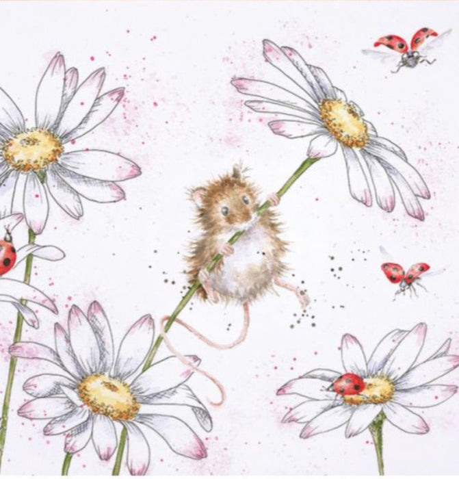 Oops a Daisy by Hannah Dale- Mouse And Daisy Print