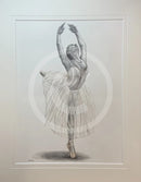 A Study In Cream 1,  Original Drawing by Mark Braithwaite - Ballet Dancer Drawing