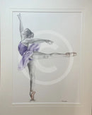 A Study In Lilac 4, Original Drawing by Mark Braithwaite - Ballet Dancer Drawing
