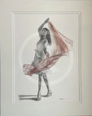 A Study In Peach 1, Original Drawing by Mark Braithwaite - Dancer Drawing