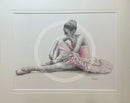 A Study In Pink 11 Original Drawing By Mark Braithwaite - Ballet Dancer
