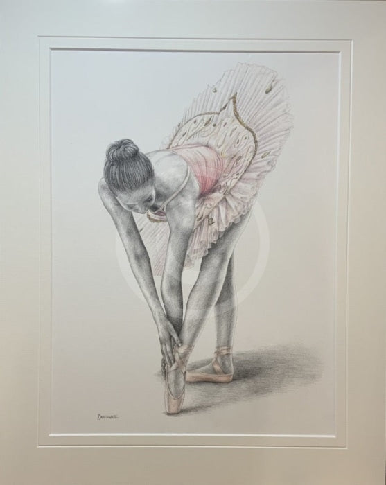 A Study In Pink 17,  Original Drawing by Mark Braithwaite - Ballet Dancer Drawing
