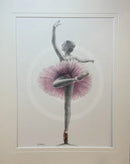 A Study In Pink 5, Original Drawing by Mark Braithwaite - Ballet Dancer Drawing