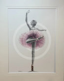 A Study In Pink 5, Original Drawing by Mark Braithwaite - Ballet Dancer Drawing