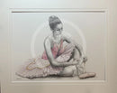 A Study In Pink 6, Original Drawing by Mark Braithwaite - Ballet Dancer Drawing