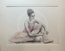 A Study In Pink 6, Original Drawing by Mark Braithwaite - Ballet Dancer Drawing
