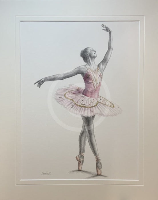 A Study In Pink 7,  Original Drawing by Mark Braithwaite - Ballet Dancer Drawing