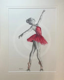 ORIGINAL A Study in Raspberry 2 - Ballet Dance Drawing by Mark Braithwaite