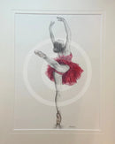 ORIGINAL A Study in Raspberry 3 - Ballet Dance Drawing by Mark Braithwaite