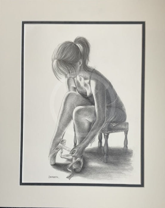 After The Dance 5,  Original Drawing by Mark Braithwaite - Ballet Dancer Drawing