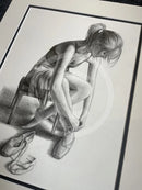 After The Dance 6,   Original Drawing by Mark Braithwaite - Ballet Dancer Drawing