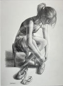 After The Dance 6,   Original Drawing by Mark Braithwaite - Ballet Dancer Drawing
