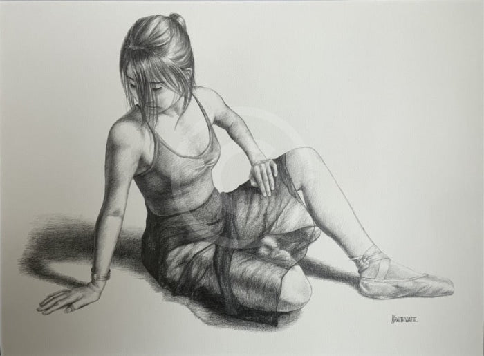 After The Dance 8,  Original Drawing by Mark Braithwaite - Ballet Dancer Drawing