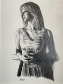 Angel 3,  Original Drawing by Mark Braithwaite - Figurative Drawing
