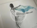 Arabesque in Blue 1,  Original Drawing by Mark Braithwaite - Dancer Drawing