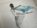 Arabesque in Blue 1,  Original Drawing by Mark Braithwaite - Dancer Drawing