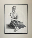 At Rest,  Original Drawing by Mark Braithwaite - Ballet Dancer Drawing