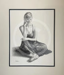 At Rest,  Original Drawing by Mark Braithwaite - Ballet Dancer Drawing