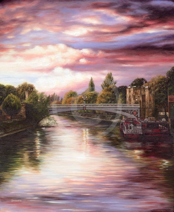 Original Autumn Twilight Lendal Bridge By Mark Braithwaite