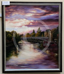 ORIGINAL Autumn Twilight, Lendal Bridge, York - Oil Painting by Mark Braithwaite