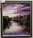 ORIGINAL Autumn Twilight, Lendal Bridge, York - Oil Painting by Mark Braithwaite