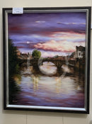 ORIGINAL Autumn Twilight Ouse Bridge, York- Oil Painting by Mark Braithwaite