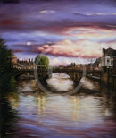 ORIGINAL Autumn Twilight Ouse Bridge, York- Oil Painting by Mark Braithwaite