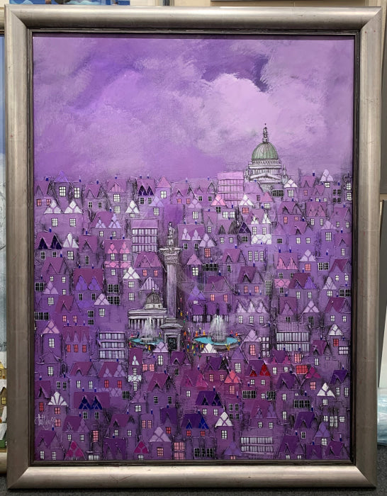 ORIGINAL Bill Tolley Painting, Purple Paul